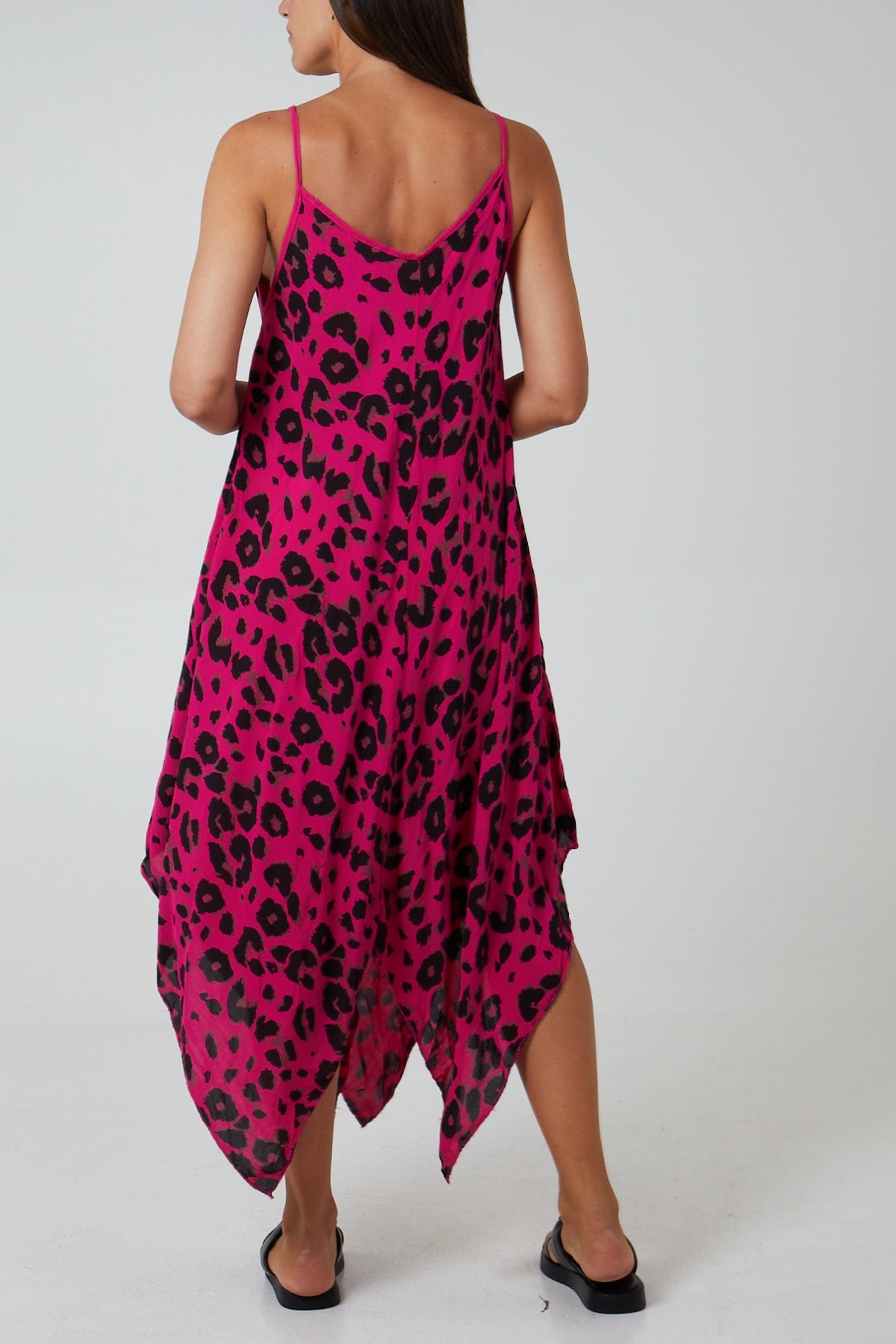 Hanky Hem Leopard Print Dress DMF2 WearAll