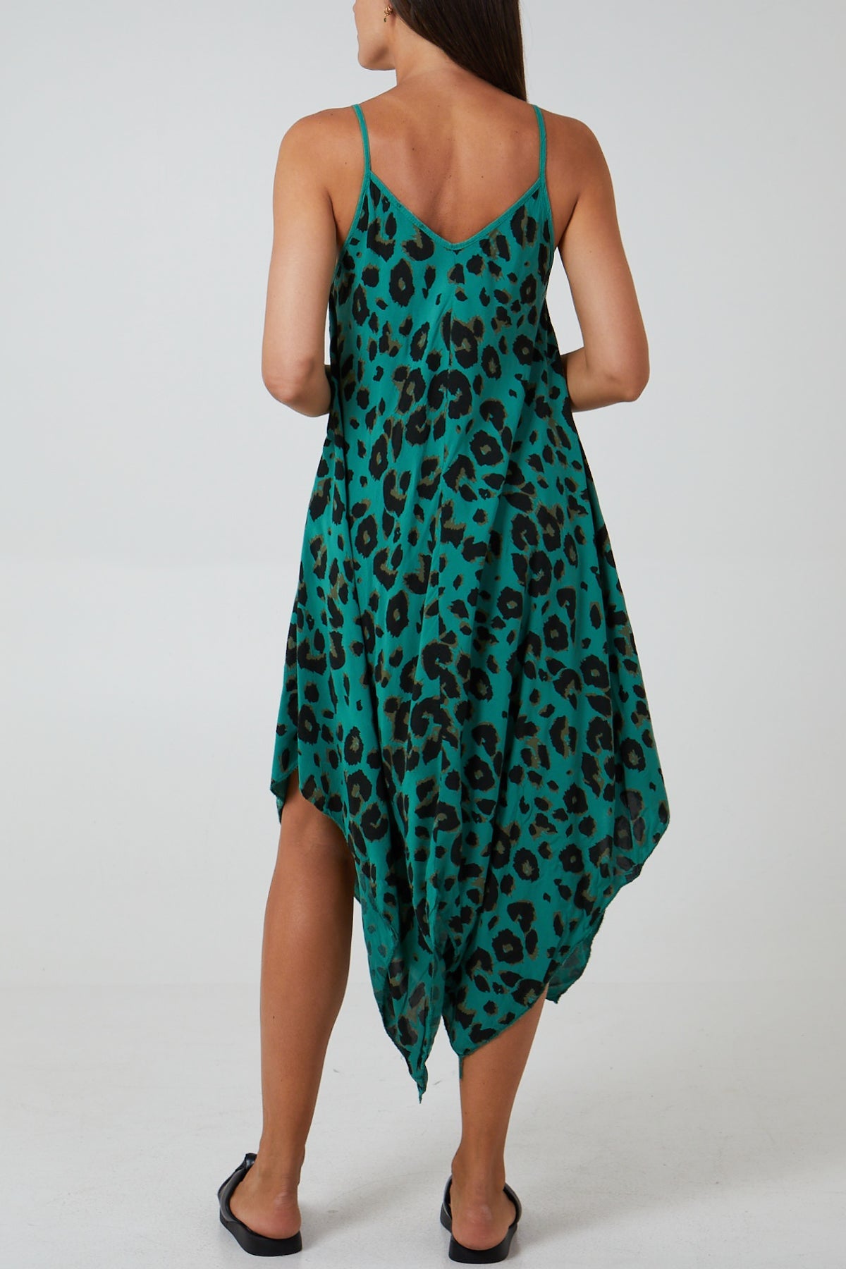 Hanky Hem Leopard Print Dress DMF2 WearAll