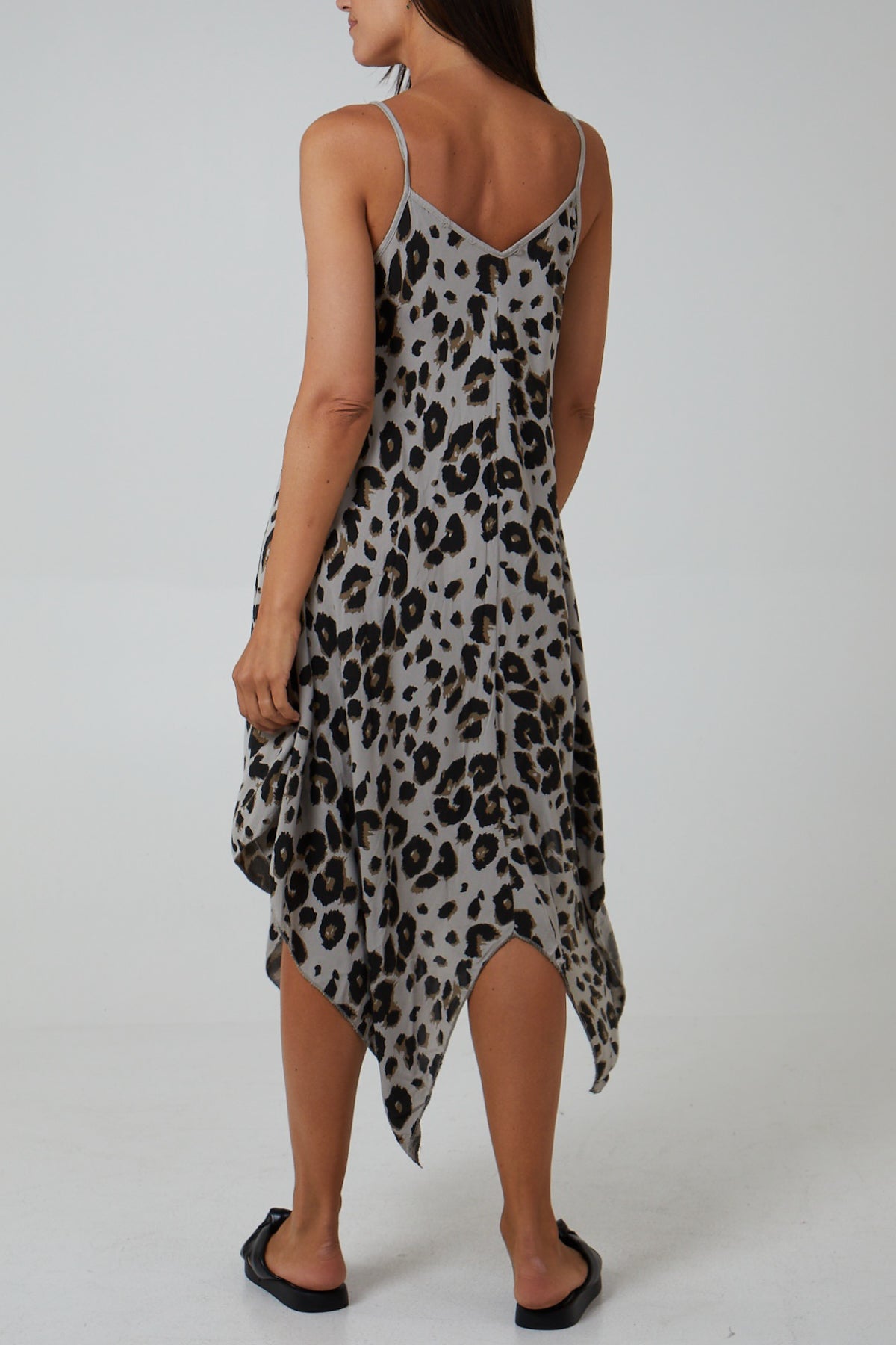 Hanky Hem Leopard Print Dress DMF2 WearAll