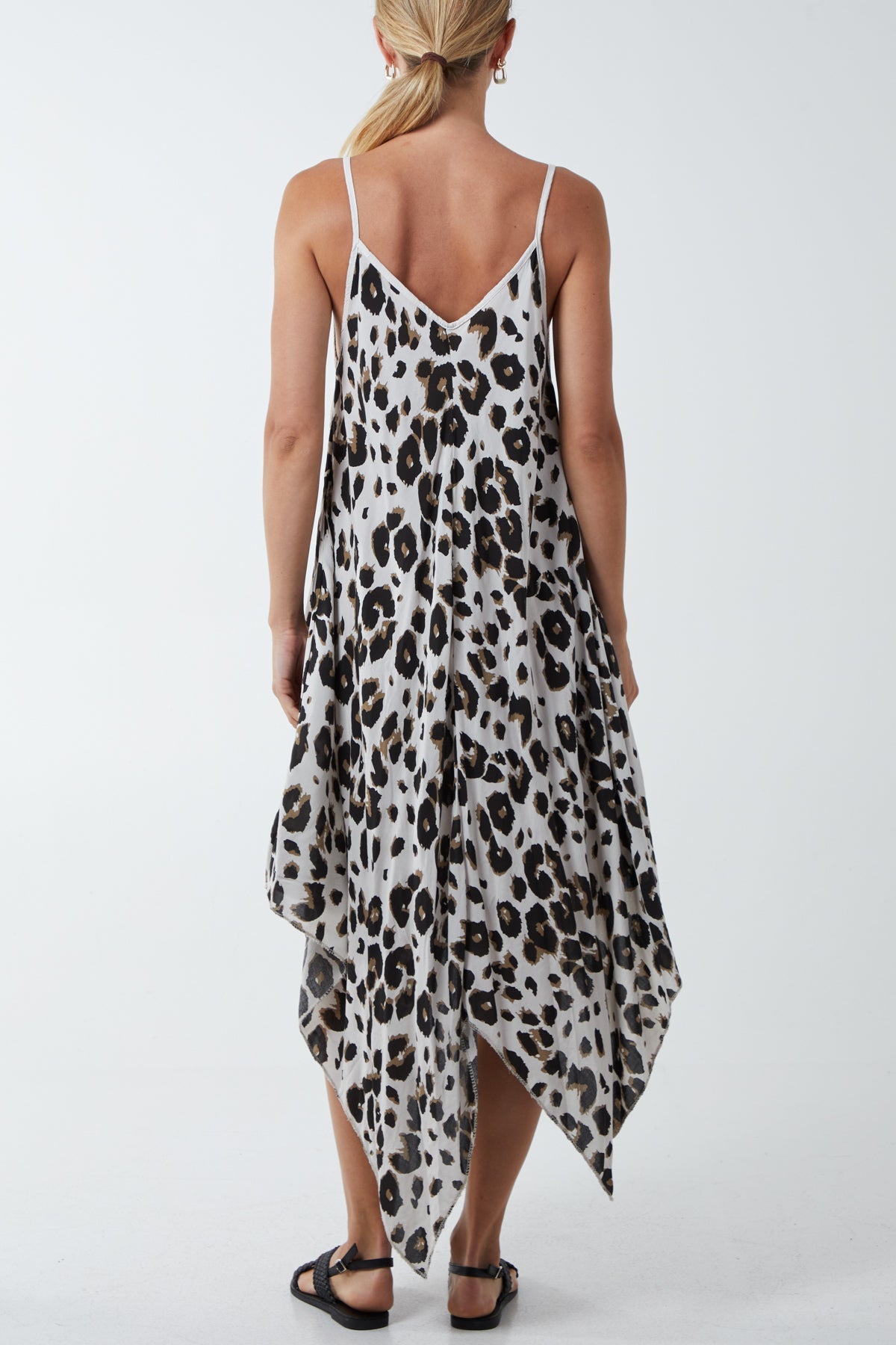 Hanky Hem Leopard Print Dress DMF2 WearAll