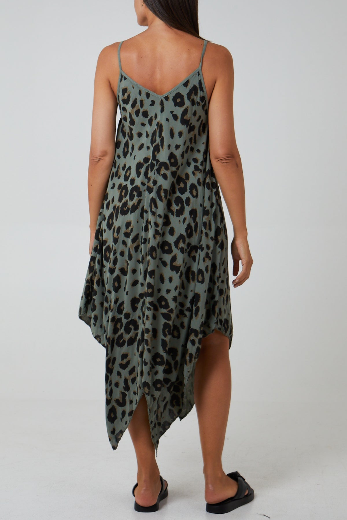Hanky Hem Leopard Print Dress DMF2 WearAll