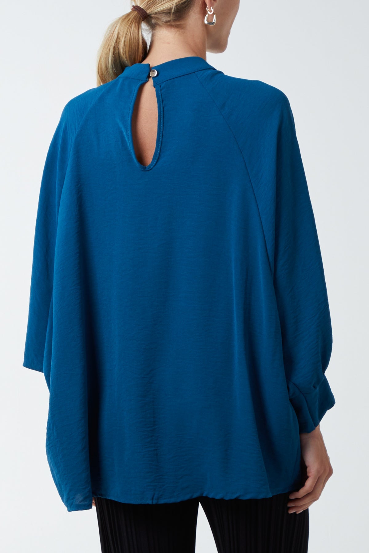 High Neck Batwing Sleeve Blouse TOPMF2 WearAll
