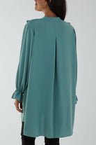 Flounce Poly Crepe Oversized Shirt TOPMF2 WearAll