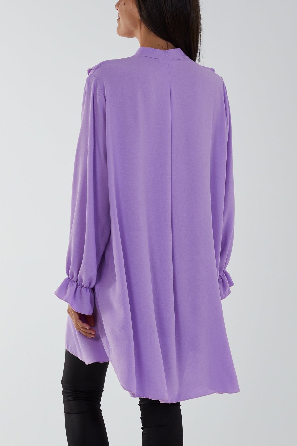 Flounce Poly Crepe Oversized Shirt TOPMF2 WearAll