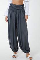 Harem Jersey Waistband Trousers TRS1 WearAll Charcoal One Size
