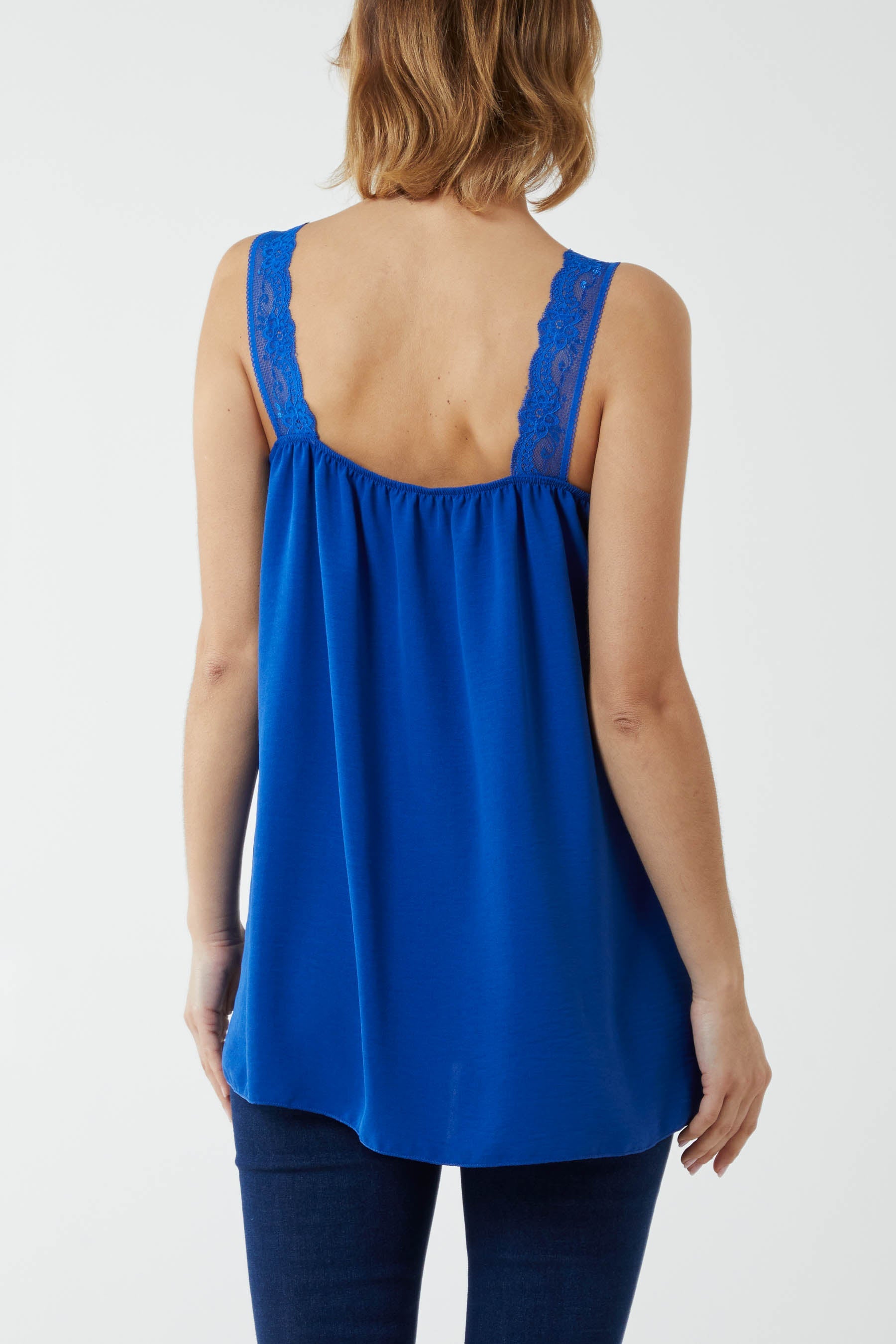 Lace Cami V Neck Top Tops WearAll