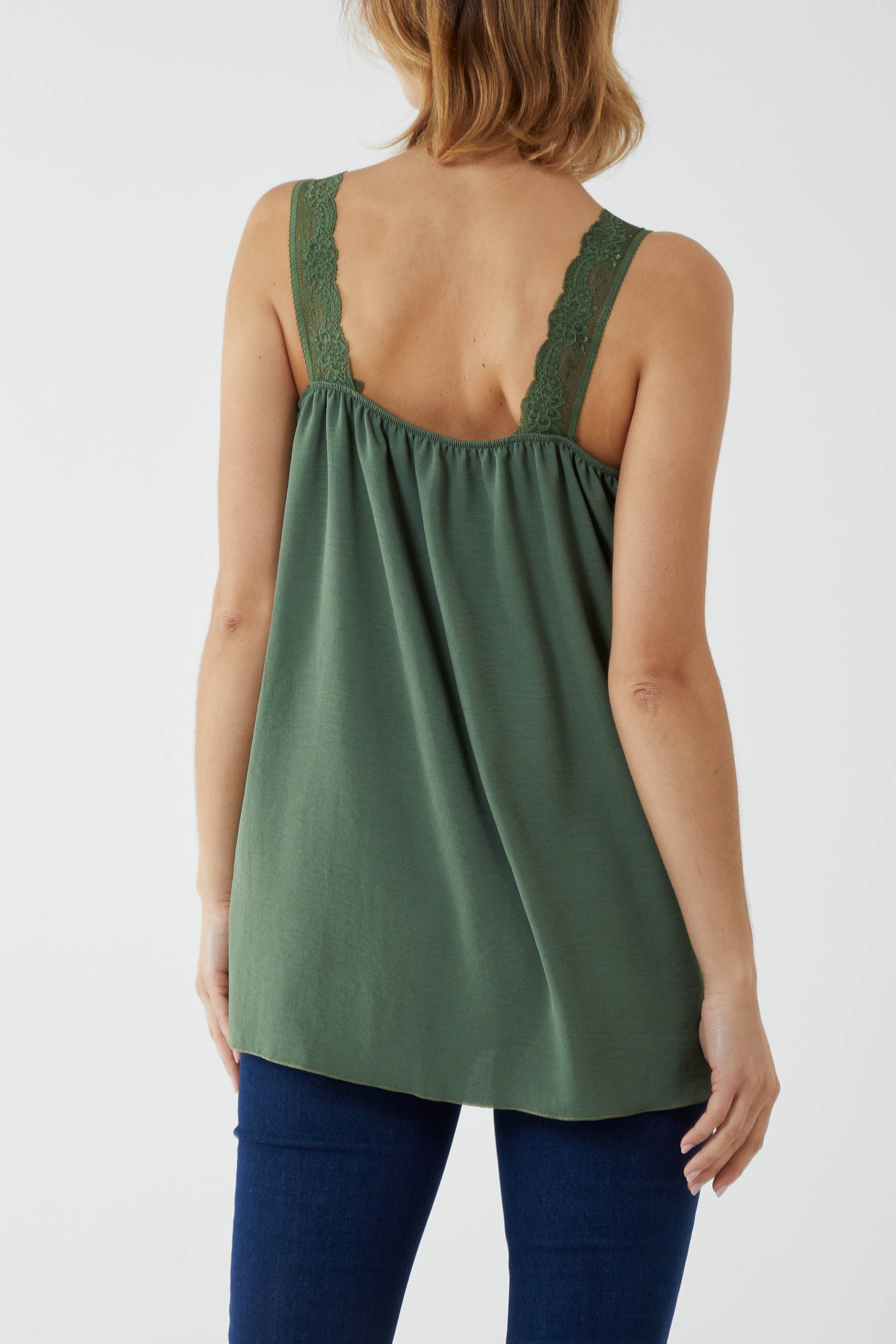 Lace Cami V Neck Top Tops WearAll