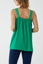 Lace Cami V Neck Top Tops WearAll