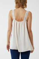 Lace Cami V Neck Top Tops WearAll