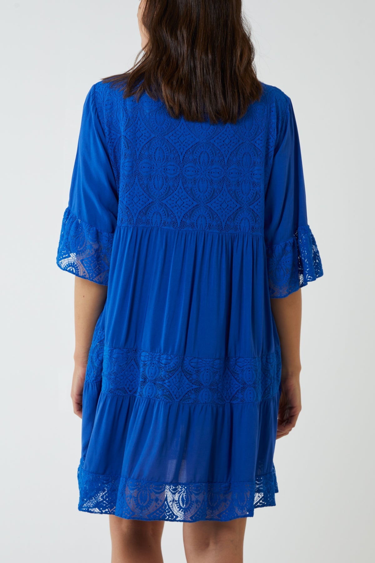 Lace Tiered Smock Dress Dresses WearAll