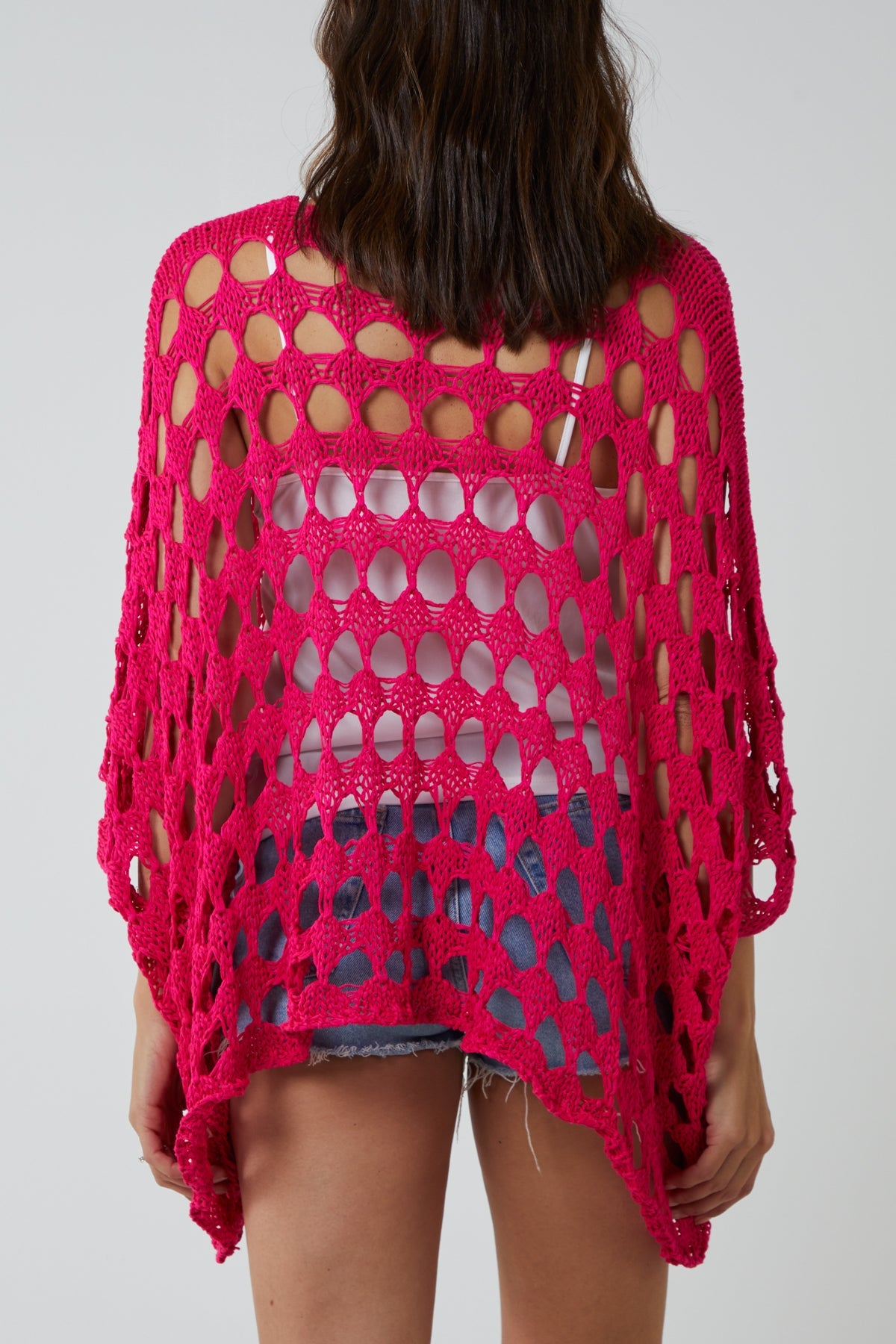 Oversized Diamond Crochet Blouse Blouses WearAll