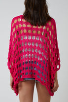 Oversized Diamond Crochet Blouse Blouses WearAll
