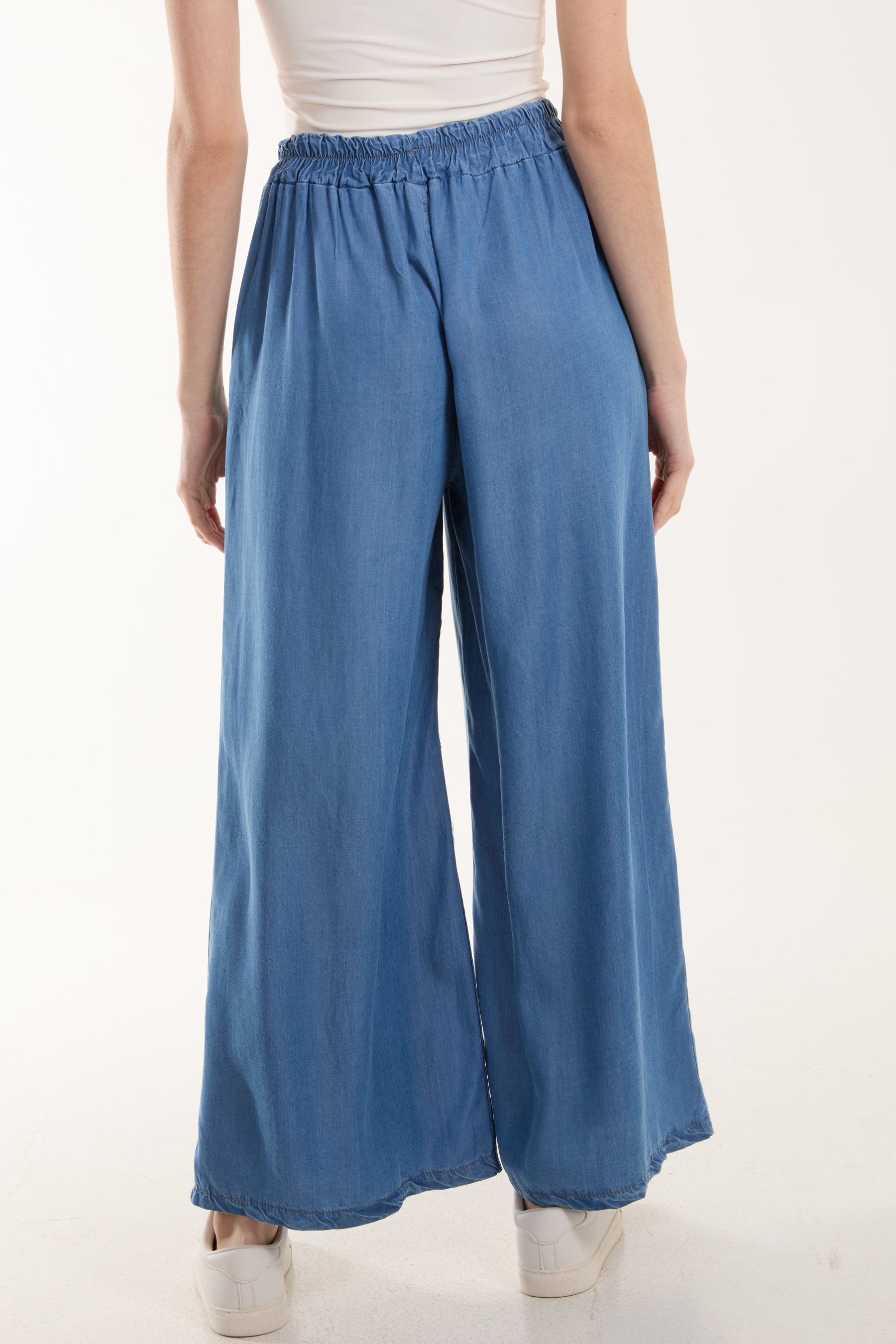 Elasticated Waist Denim Culottes Culottes WearAll