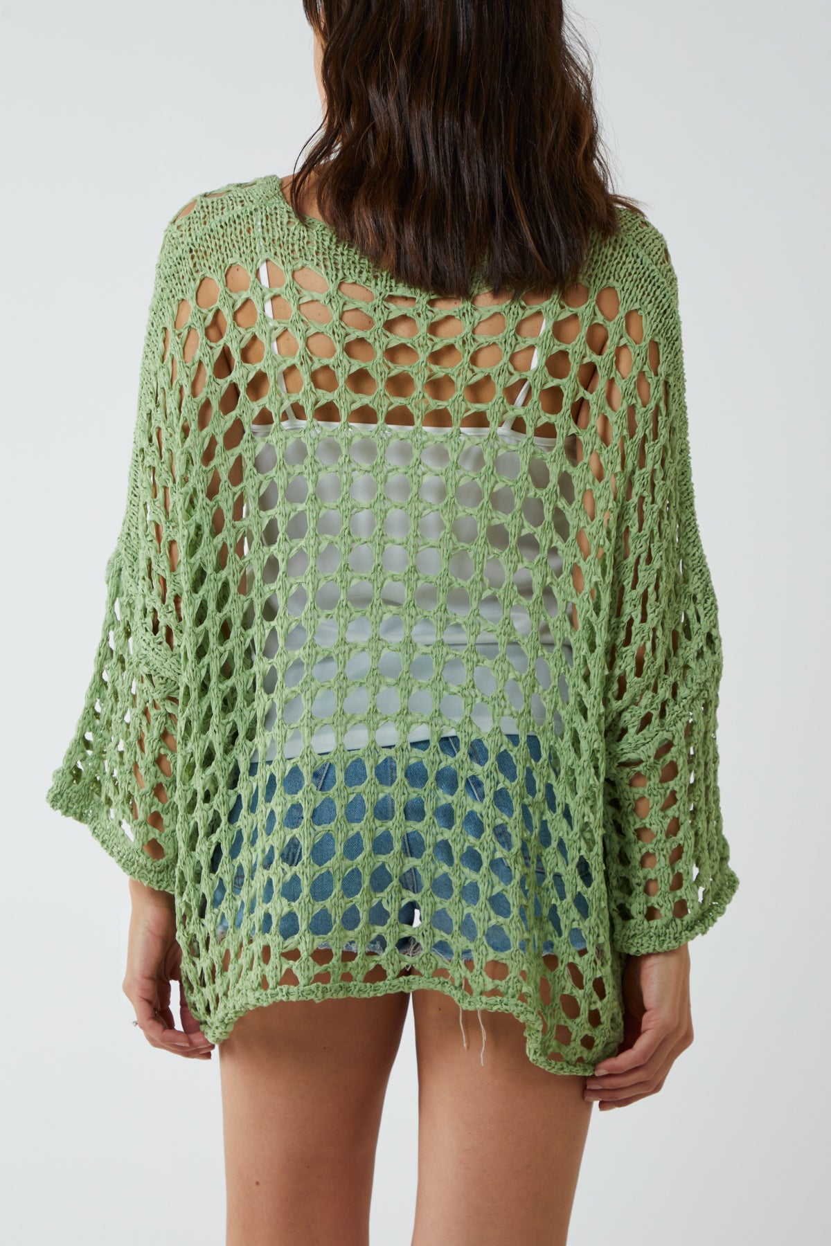 Crochet Round Neck Long Sleeve Top TOPMF2 WearAll