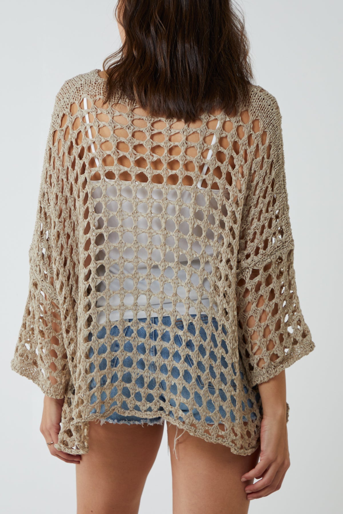 Crochet Round Neck Long Sleeve Top TOPMF2 WearAll
