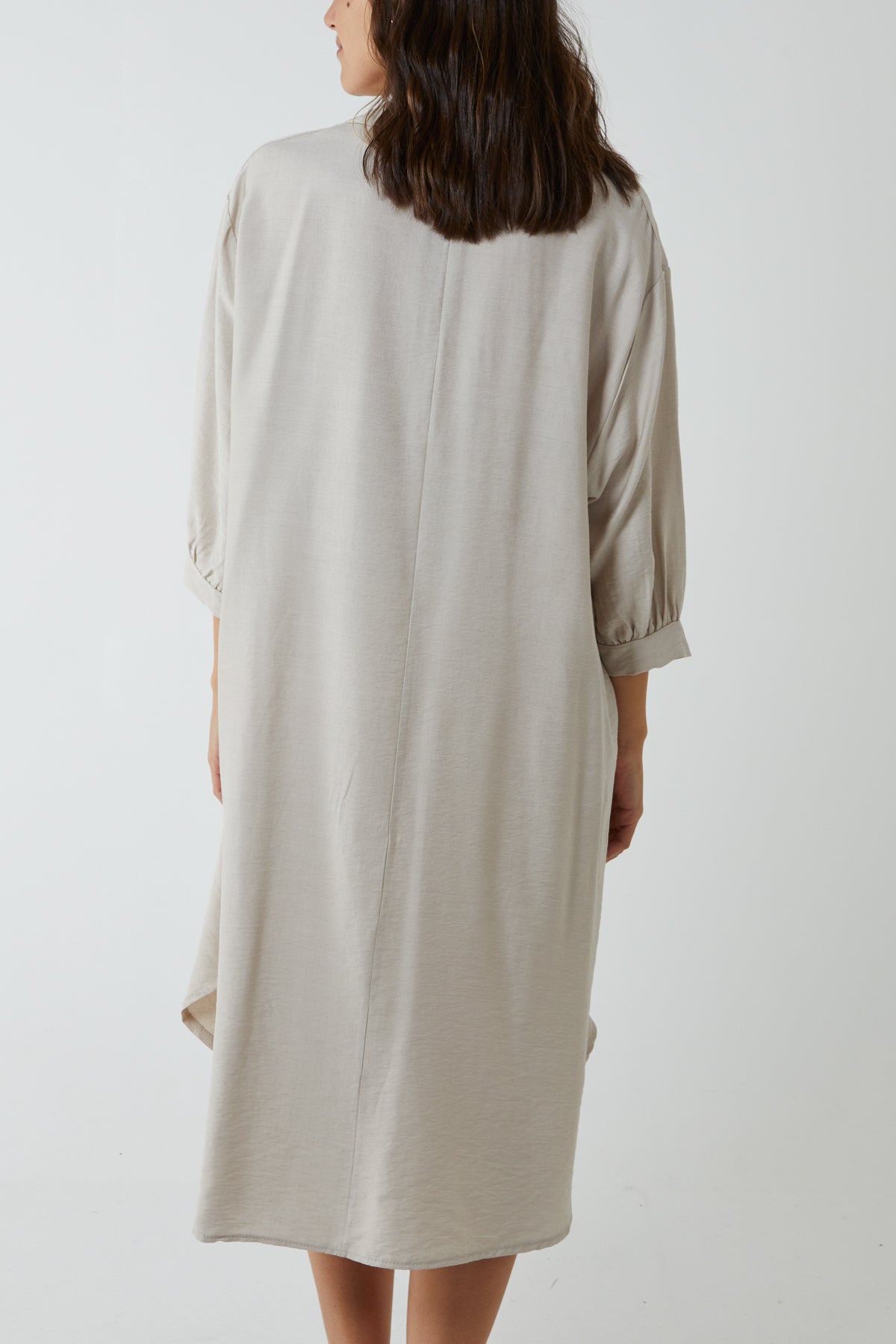 V-Neck Collared Midi Dress DMF2 WearAll