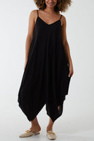 Hanky Hem Cami Dress Dresses WearAll Black One Size