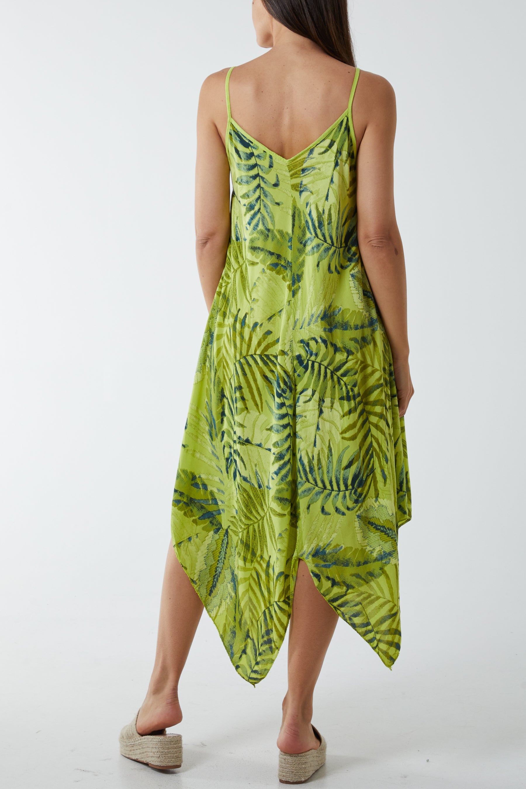 Palm Leaves Hanky Hem Dress DMF2 WearAll