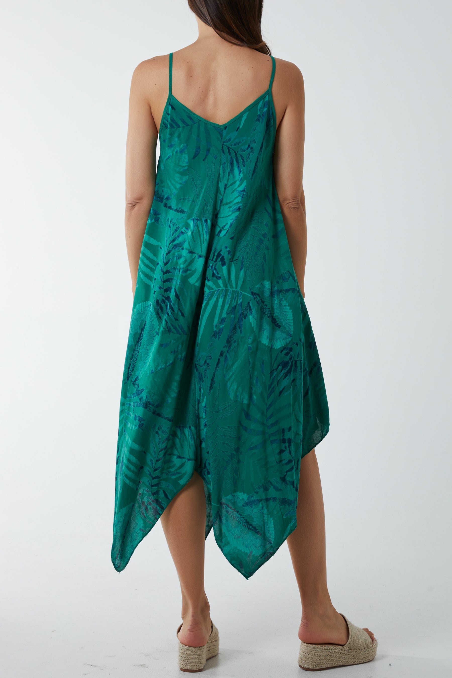 Palm Leaves Hanky Hem Dress DMF2 WearAll