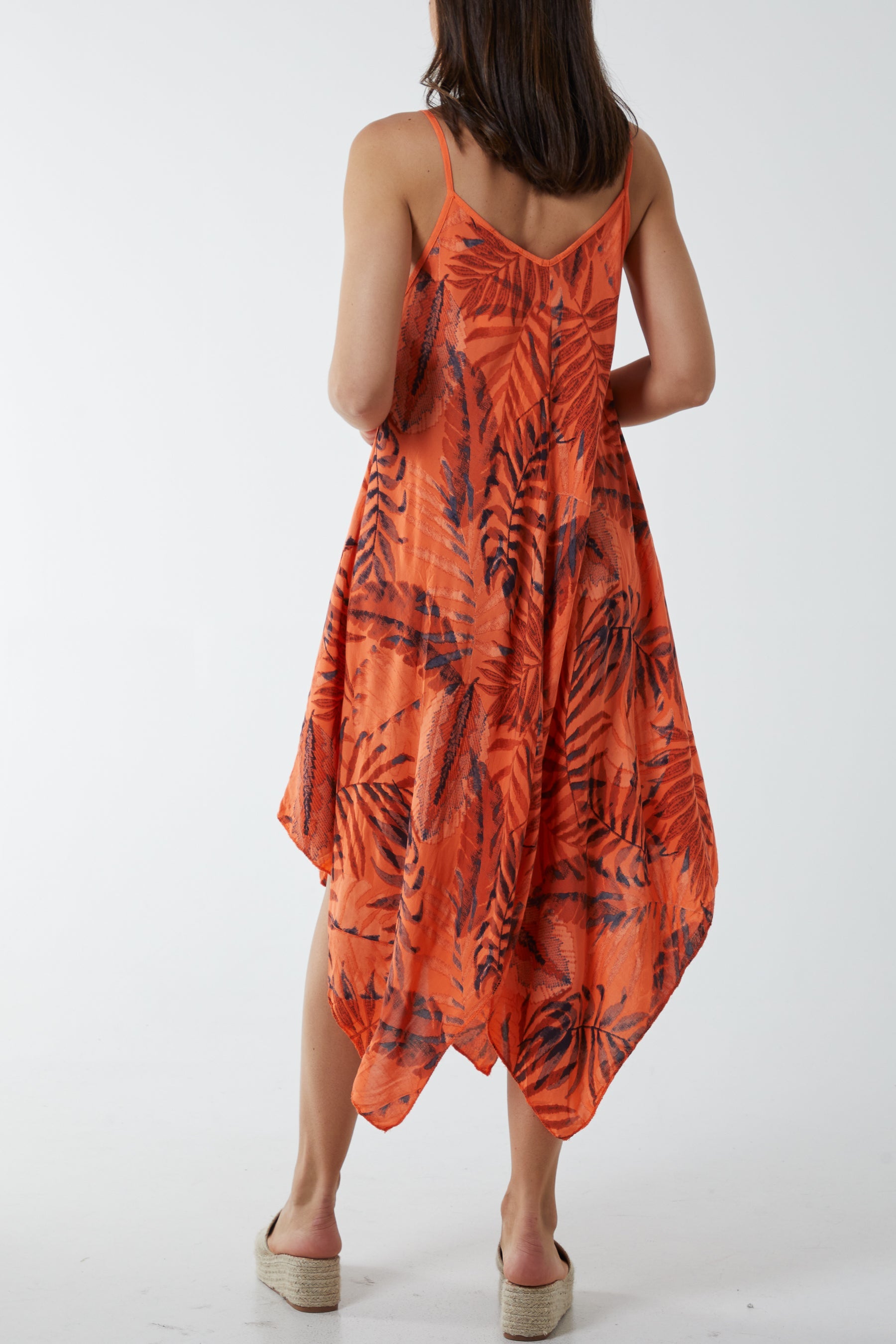 Palm Leaves Hanky Hem Dress DMF2 WearAll