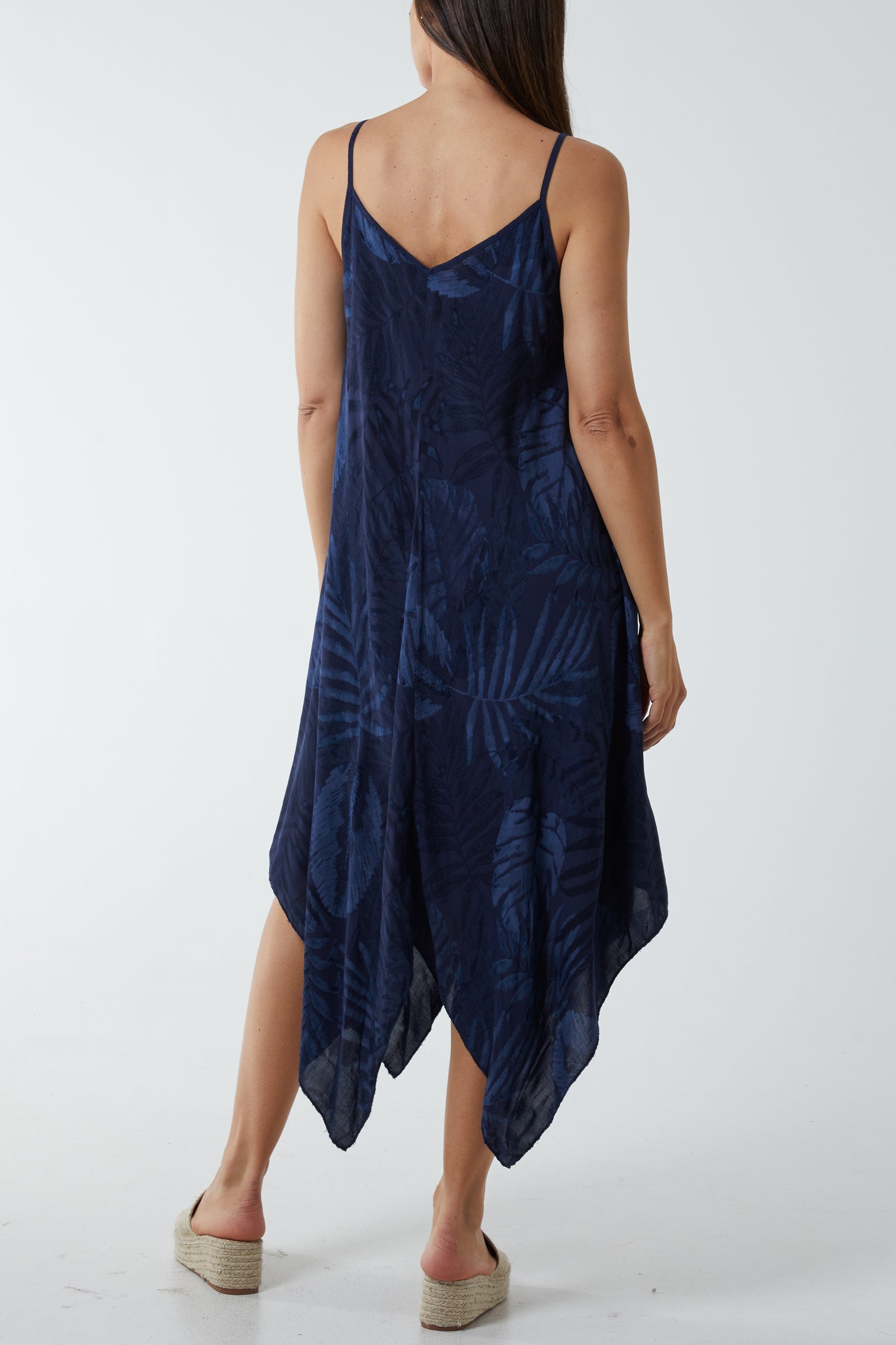 Palm Leaves Hanky Hem Dress DMF2 WearAll