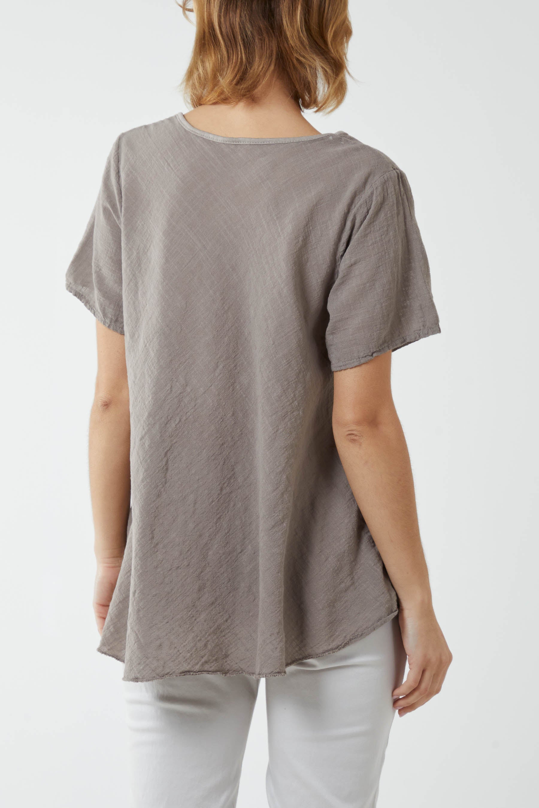 Round Neck Short Sleeve Cotton T-Shirt T-shirts WearAll