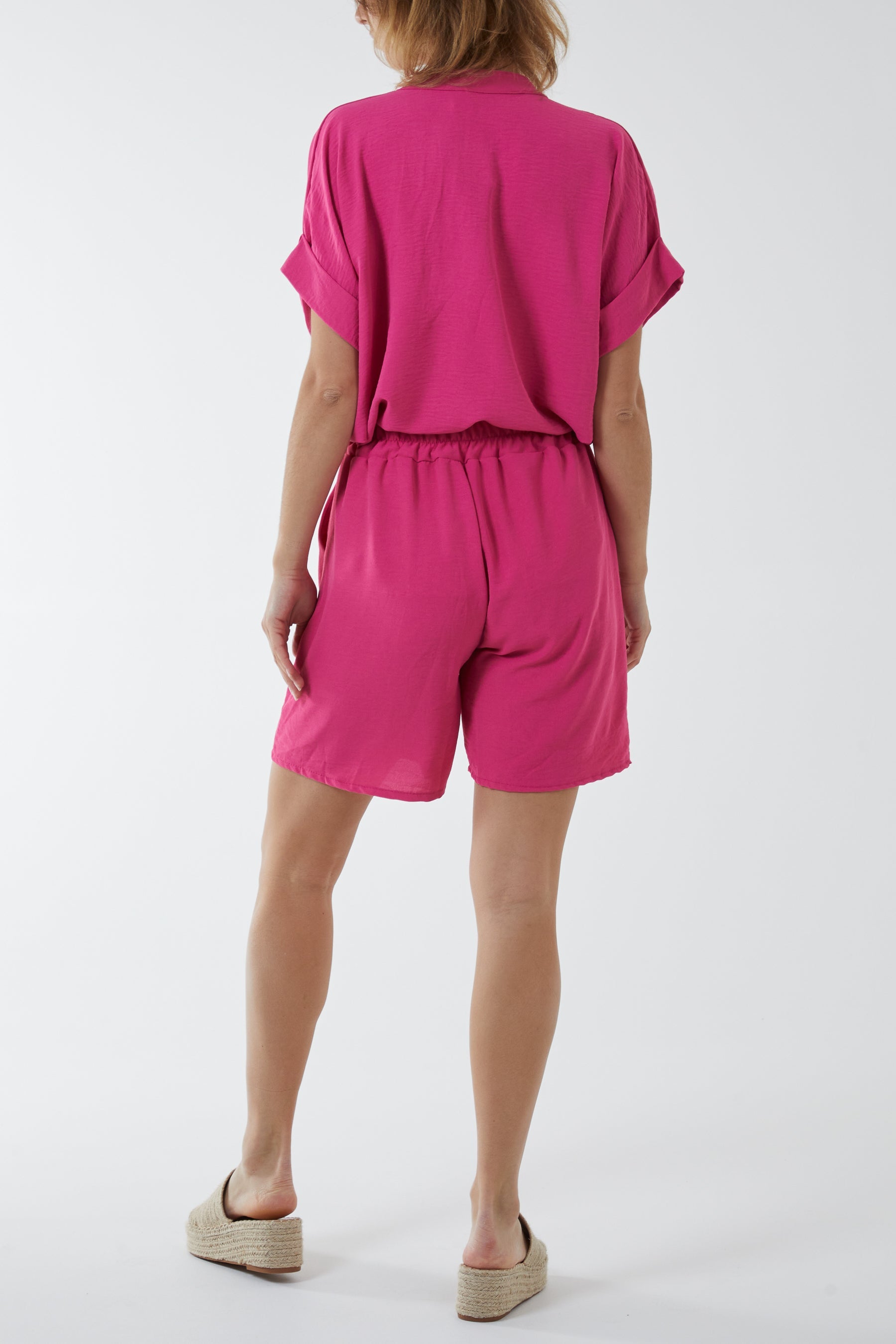 V-Neck Top and Shorts Co-Ord Set Co-Ords WearAll