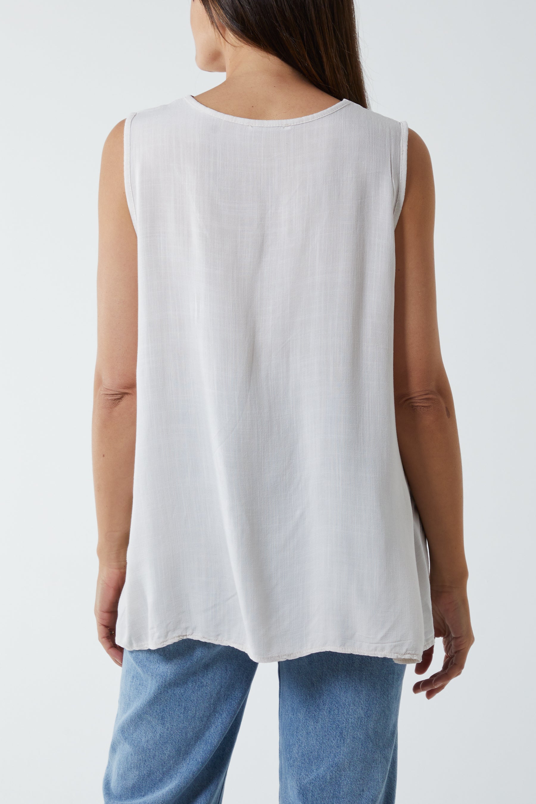 Kiwi Collar Satin Trim Vest TOPMF2 WearAll