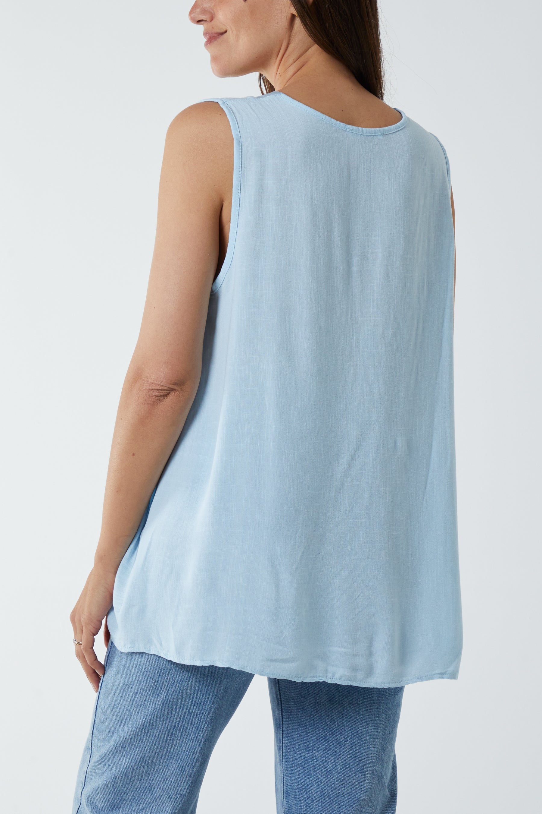 Kiwi Collar Satin Trim Vest TOPMF2 WearAll