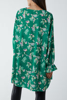 Floral Zip Neck Tunic Dress DMF2 WearAll