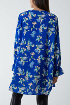 Floral Zip Neck Tunic Dress DMF2 WearAll