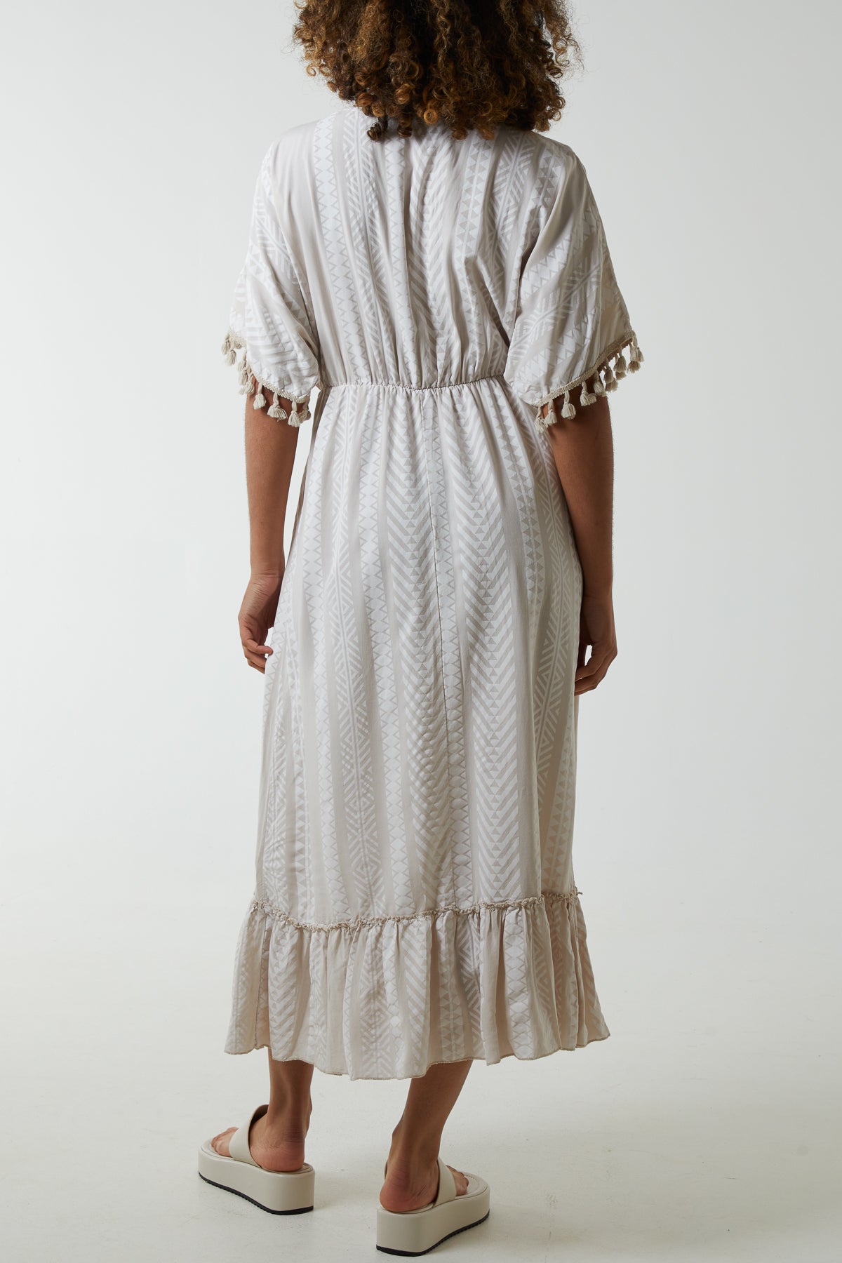 Aztec Print Tassel Midi Dress Dresses WearAll