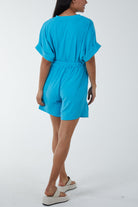 V-Neck Top and Shorts Co-Ord Set Co-Ords WearAll