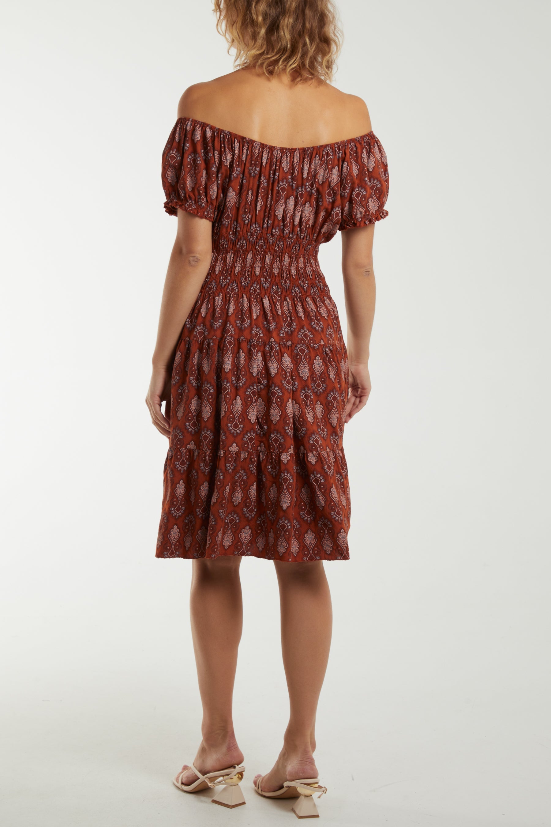 Bardot Moroccan Print Button Dress Dresses WearAll