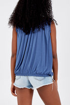 Balloon Ruffle Neck Vest TOPMF2 WearAll
