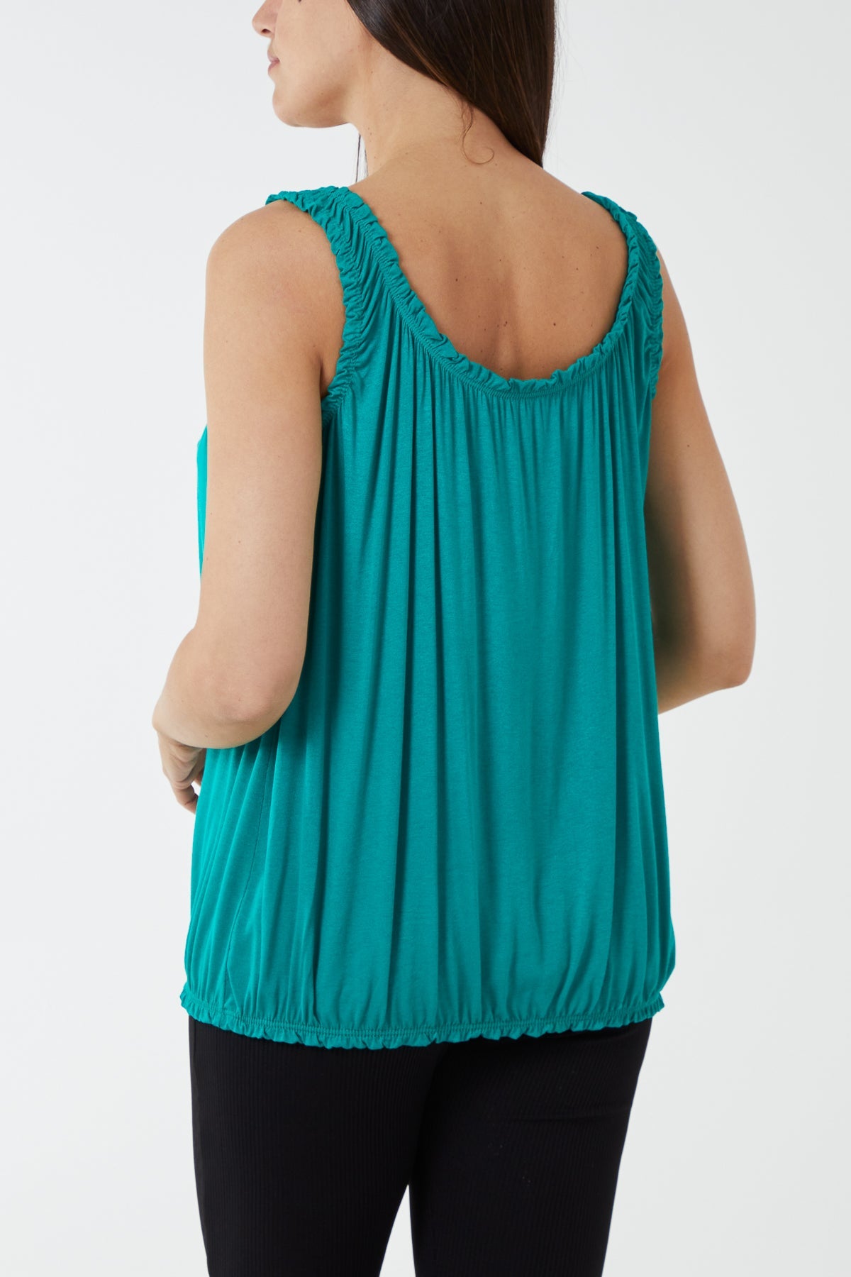 Balloon Ruffle Neck Vest TOPMF2 WearAll