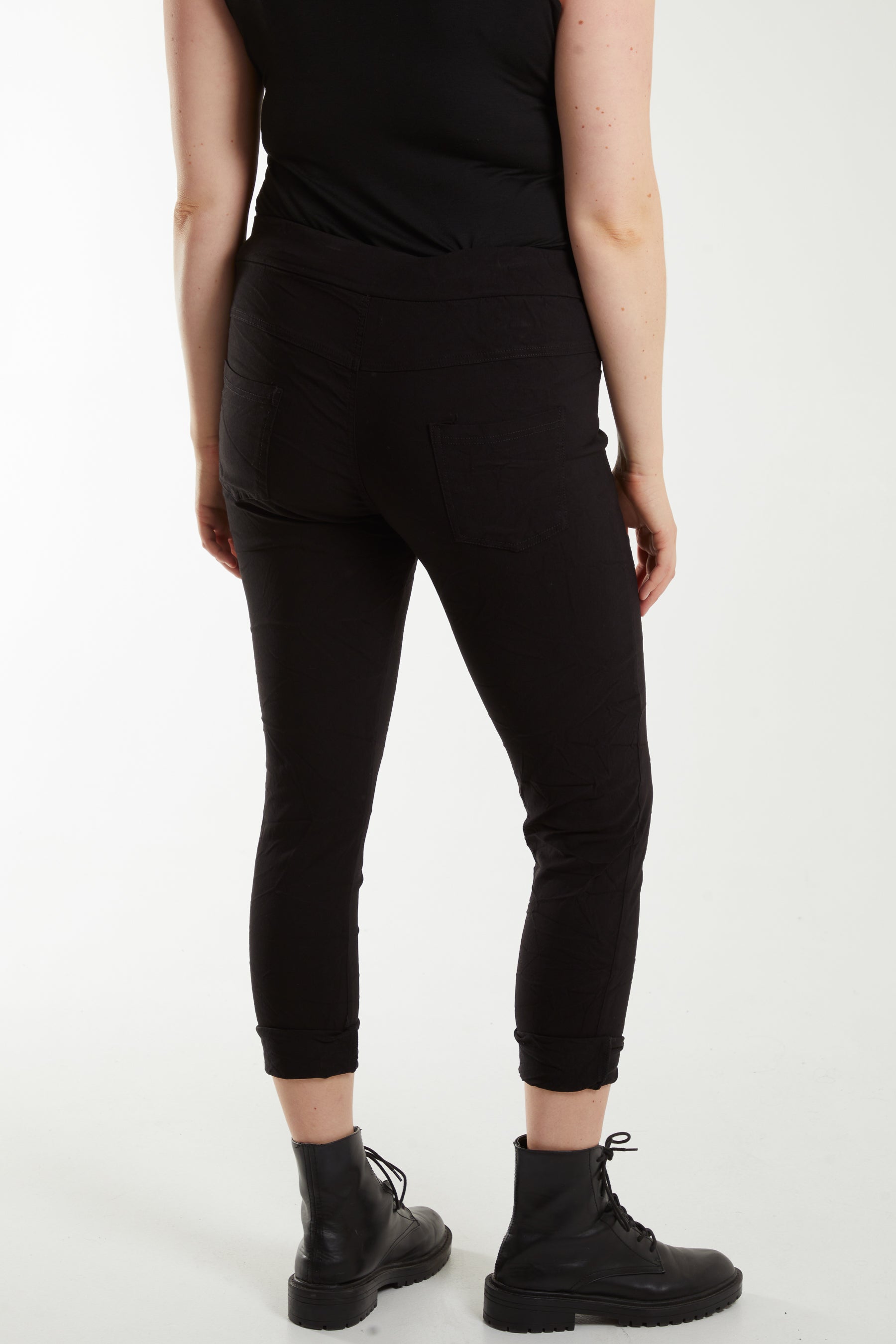 Magic Drawstring Pockets Crushed Trouser Trousers WearAll