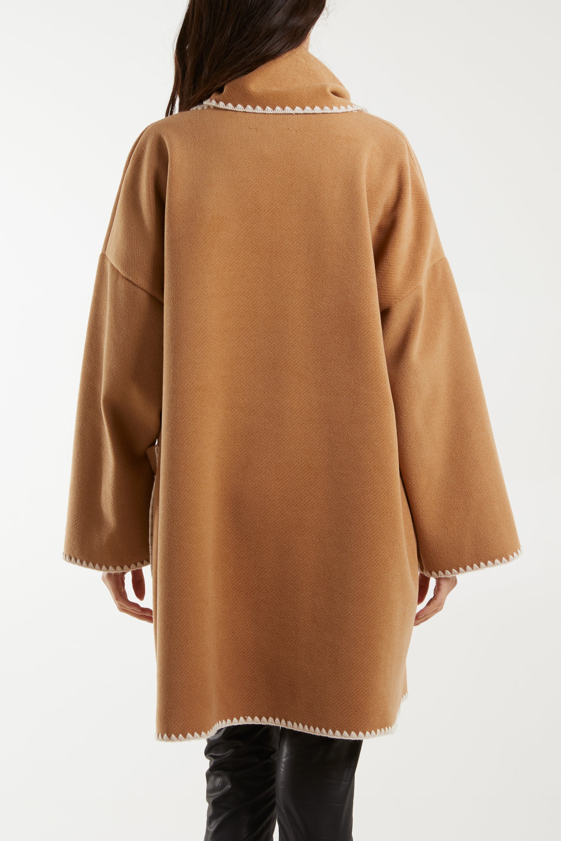 Stitched Hem Jacket with Matching Scarf Jackets WearAll