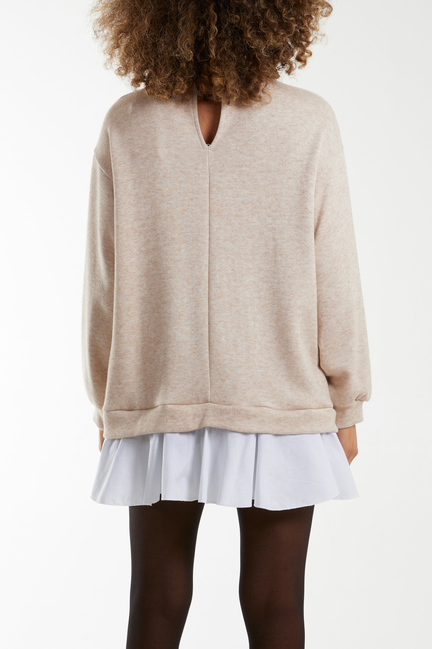 Two In One Knitted Collar Top Jumpers WearAll