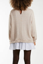 Two In One Knitted Collar Top Jumpers WearAll
