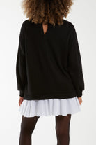 Two In One Knitted Collar Top Jumpers WearAll
