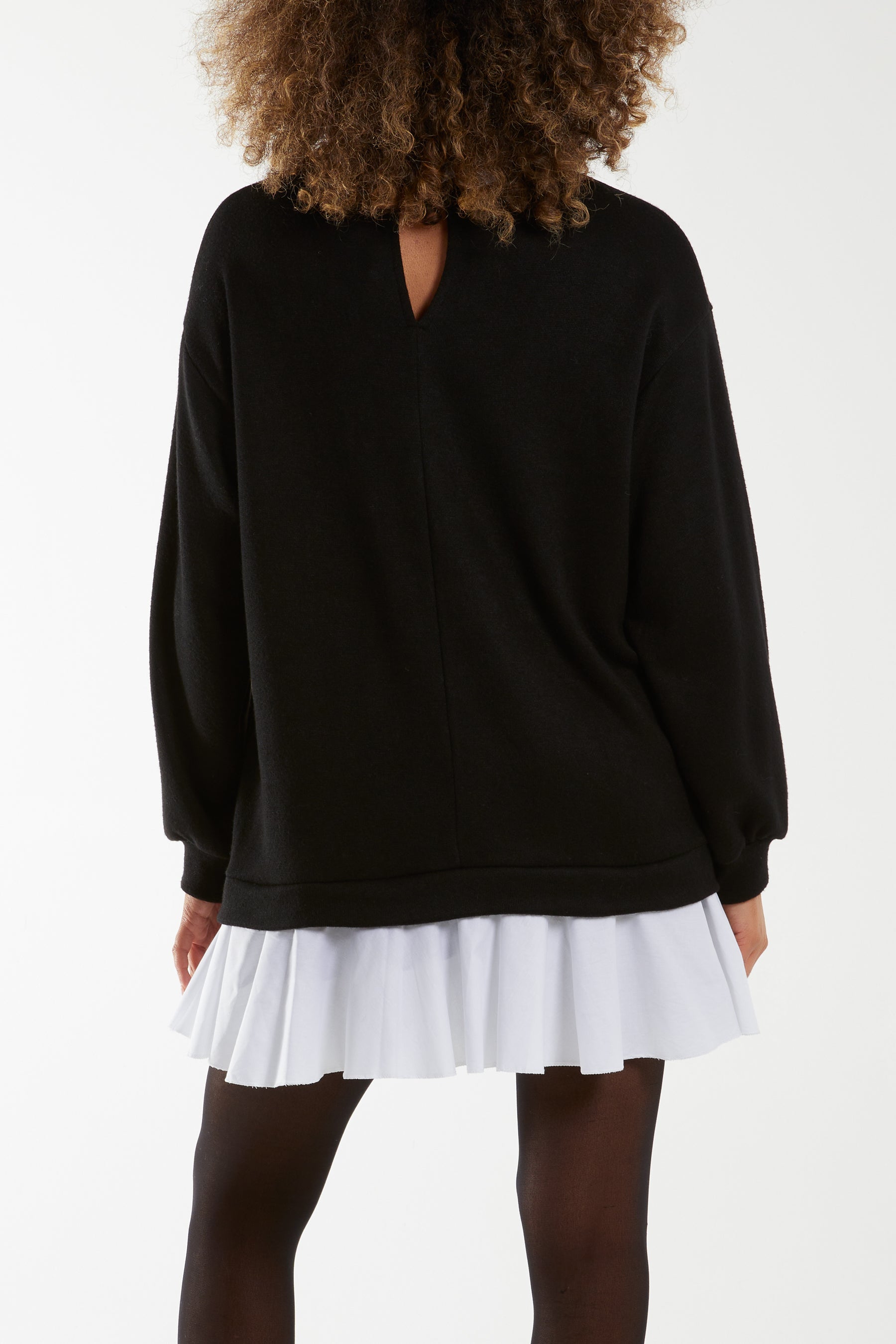 Two In One Knitted Collar Top Jumpers WearAll