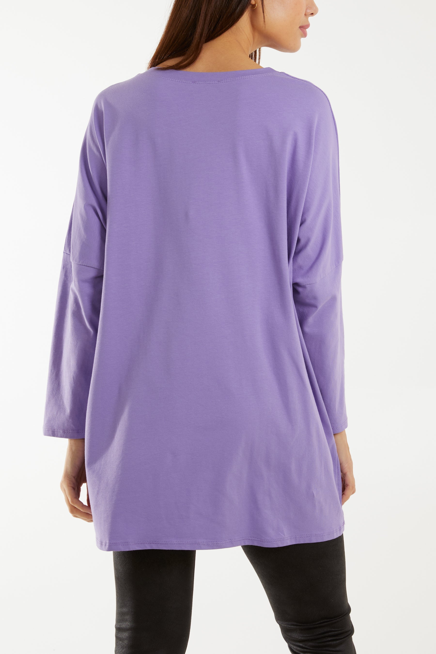 "Love" Rainbow Sequin Long Sleeve Top T-shirts WearAll