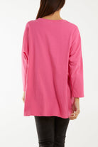 "Love" Rainbow Sequin Long Sleeve Top T-shirts WearAll
