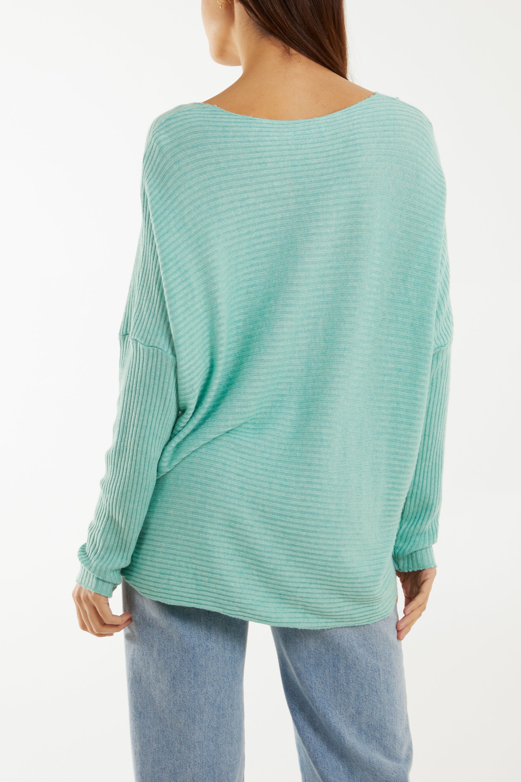 Wool Blend Floral Ribbed Knit Jumper Jumpers WearAll