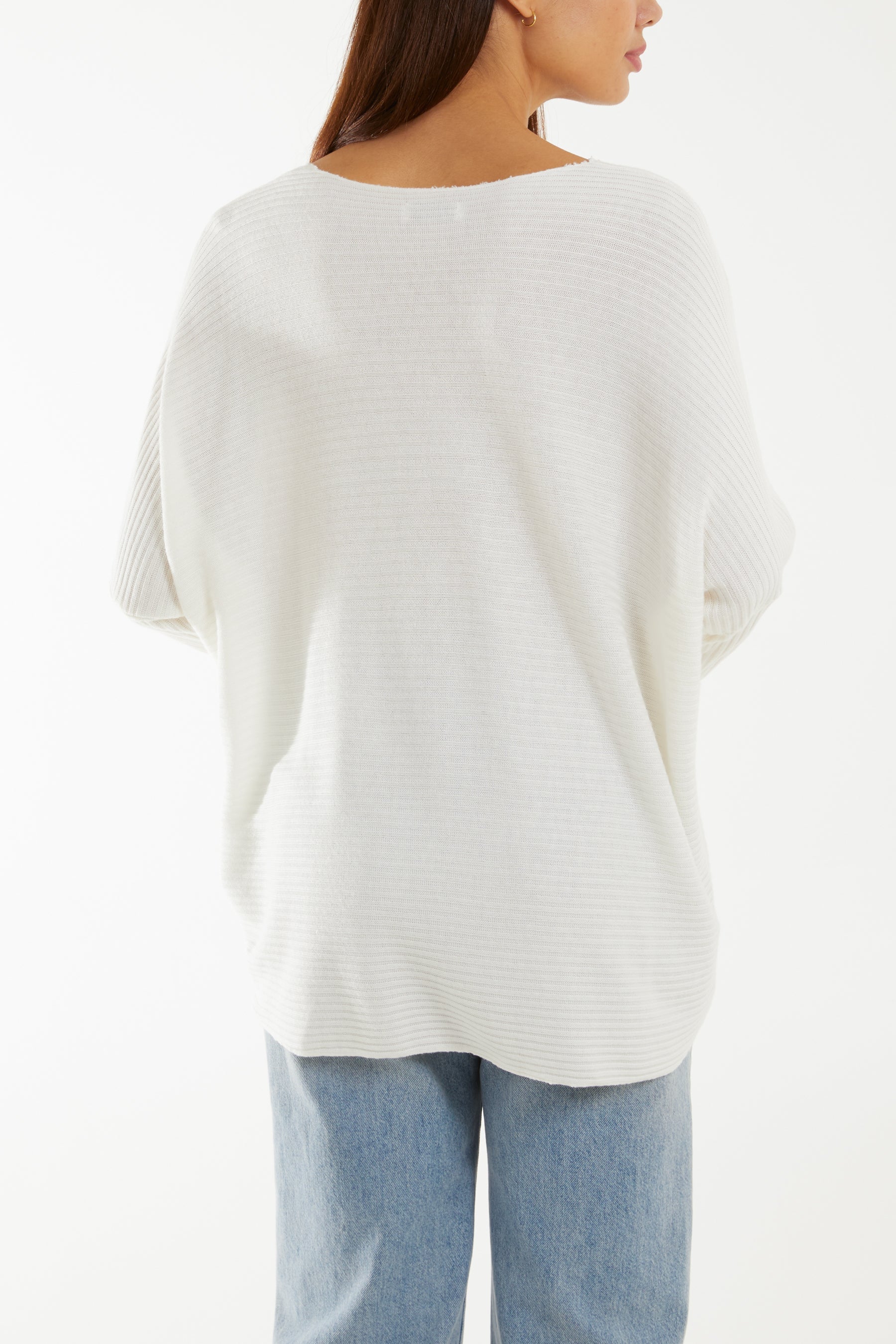 Wool Blend Floral Ribbed Knit Jumper Jumpers WearAll