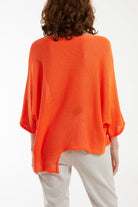 Cotton Crochet Asymmetric Hem Jumper Jumpers WearAll