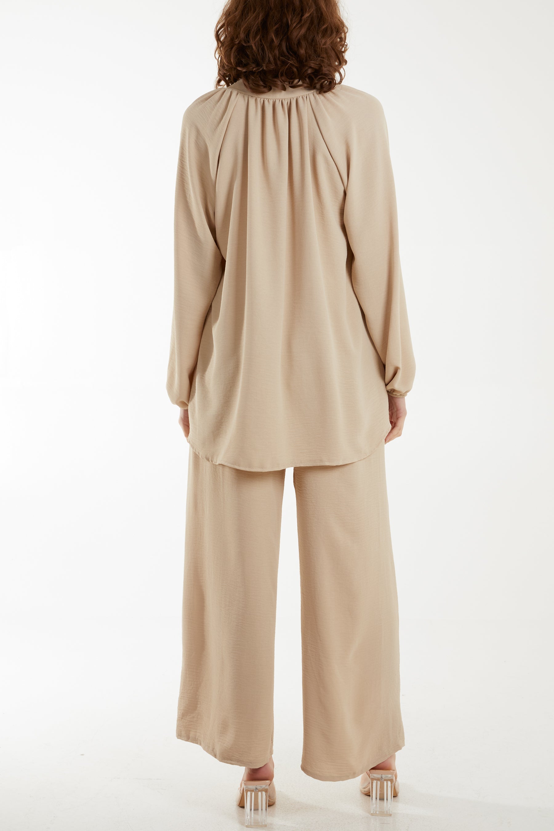 Grandad Blouse & Culotte Trouser Co-Ord Set Co-Ords WearAll