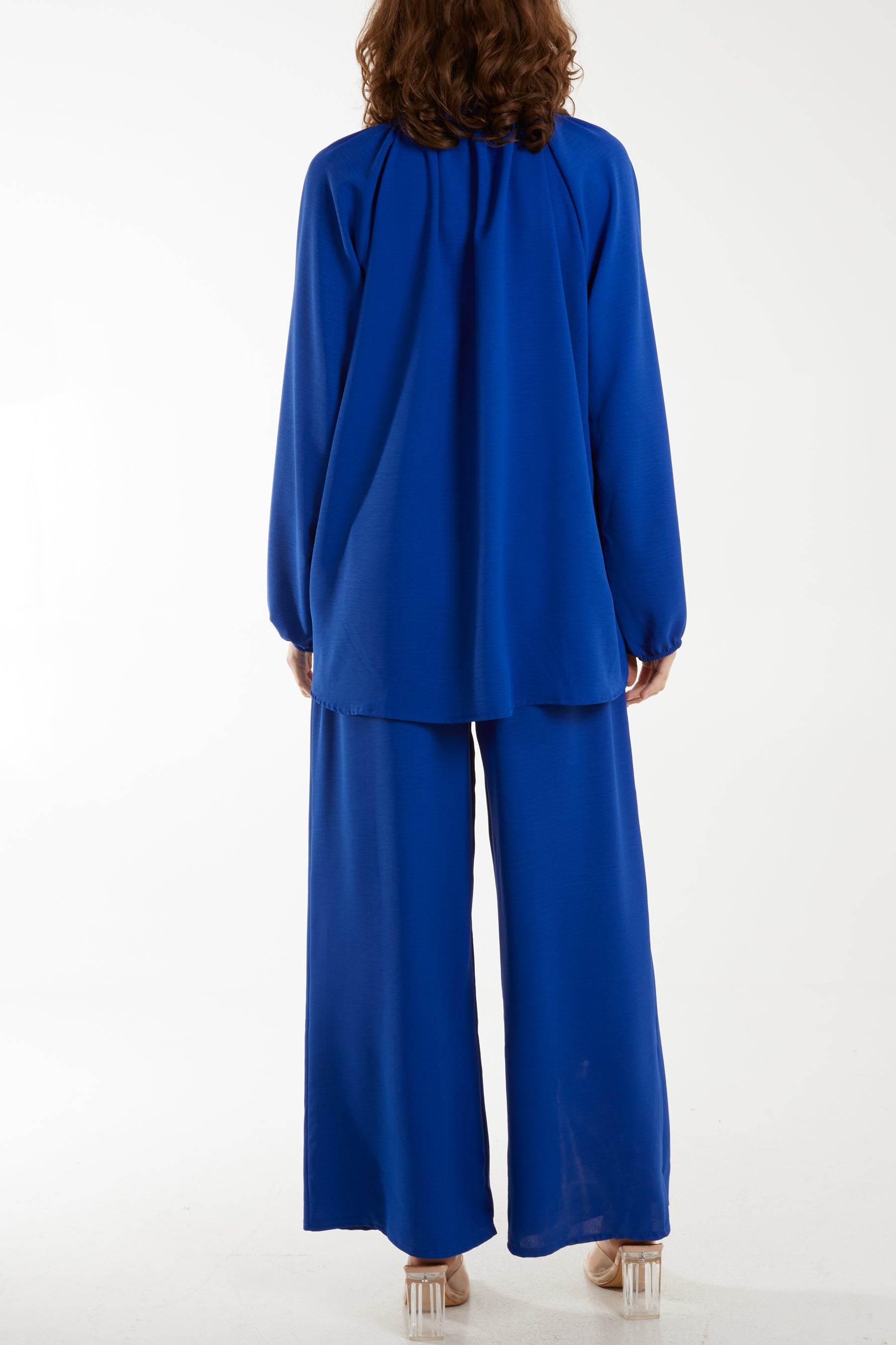 Grandad Blouse & Culotte Trouser Co-Ord Set Co-Ords WearAll