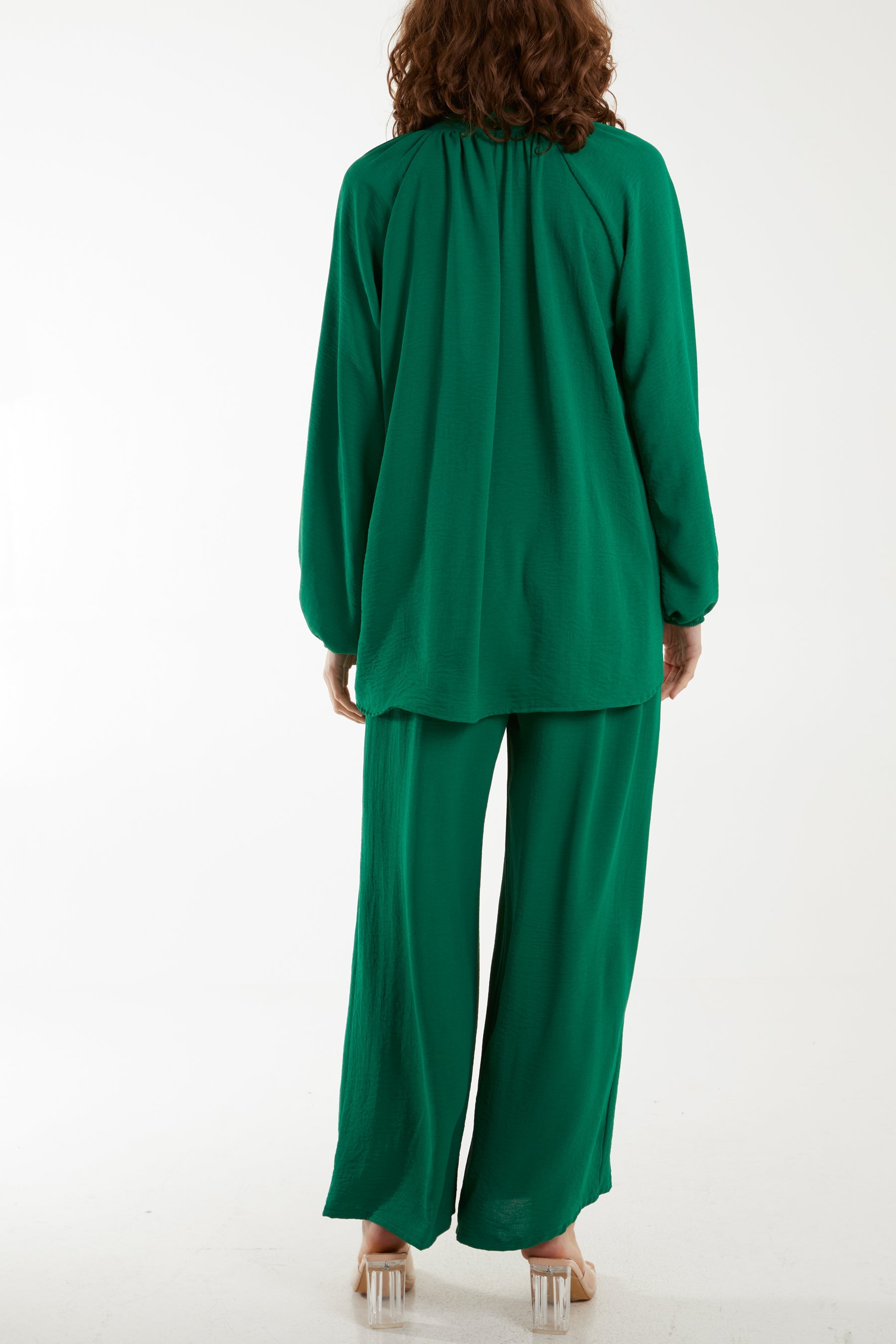 Grandad Blouse & Culotte Trouser Co-Ord Set Co-Ords WearAll